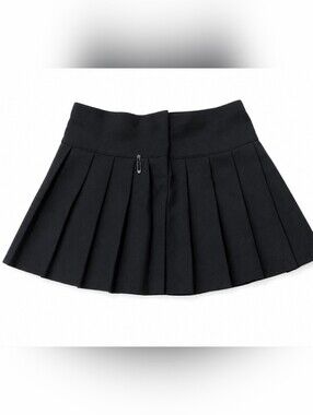 H&M Girls Size 8 Black Pleated A-Line Mini Skirt School Uniform Preppy